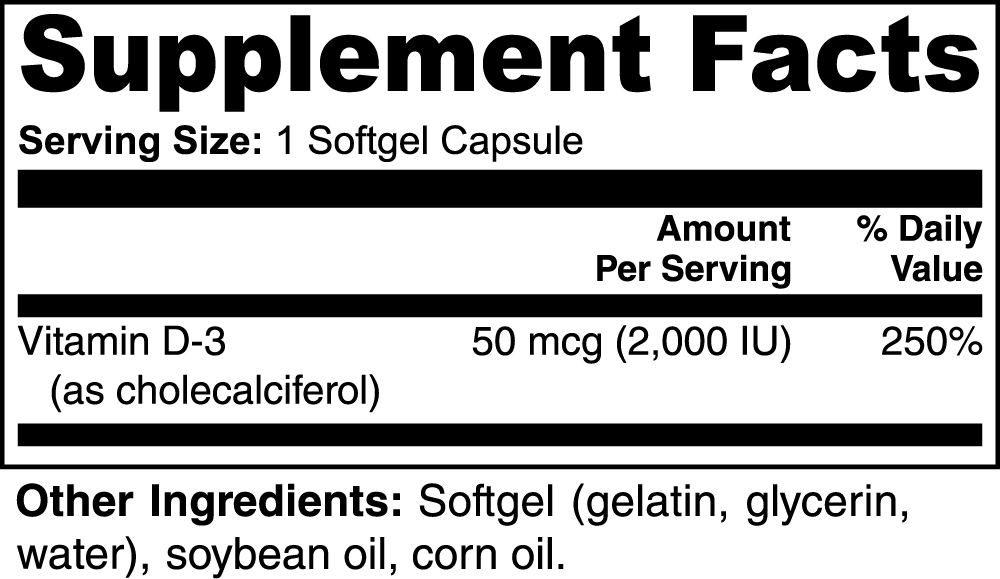 Vitamin D3 2000IU