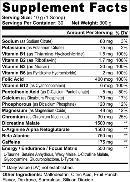 Shockwave Pre-Workout (Fruit Punch)